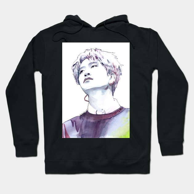 KPOP GOT7 Choi Youngjae Watercolour Design Hoodie by NiamhYoungArt